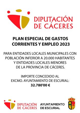 Imagen SUBVENCIÓN PLAN ESPECIAL DE GASTOS CORRIENTES Y EMPLEO 2023